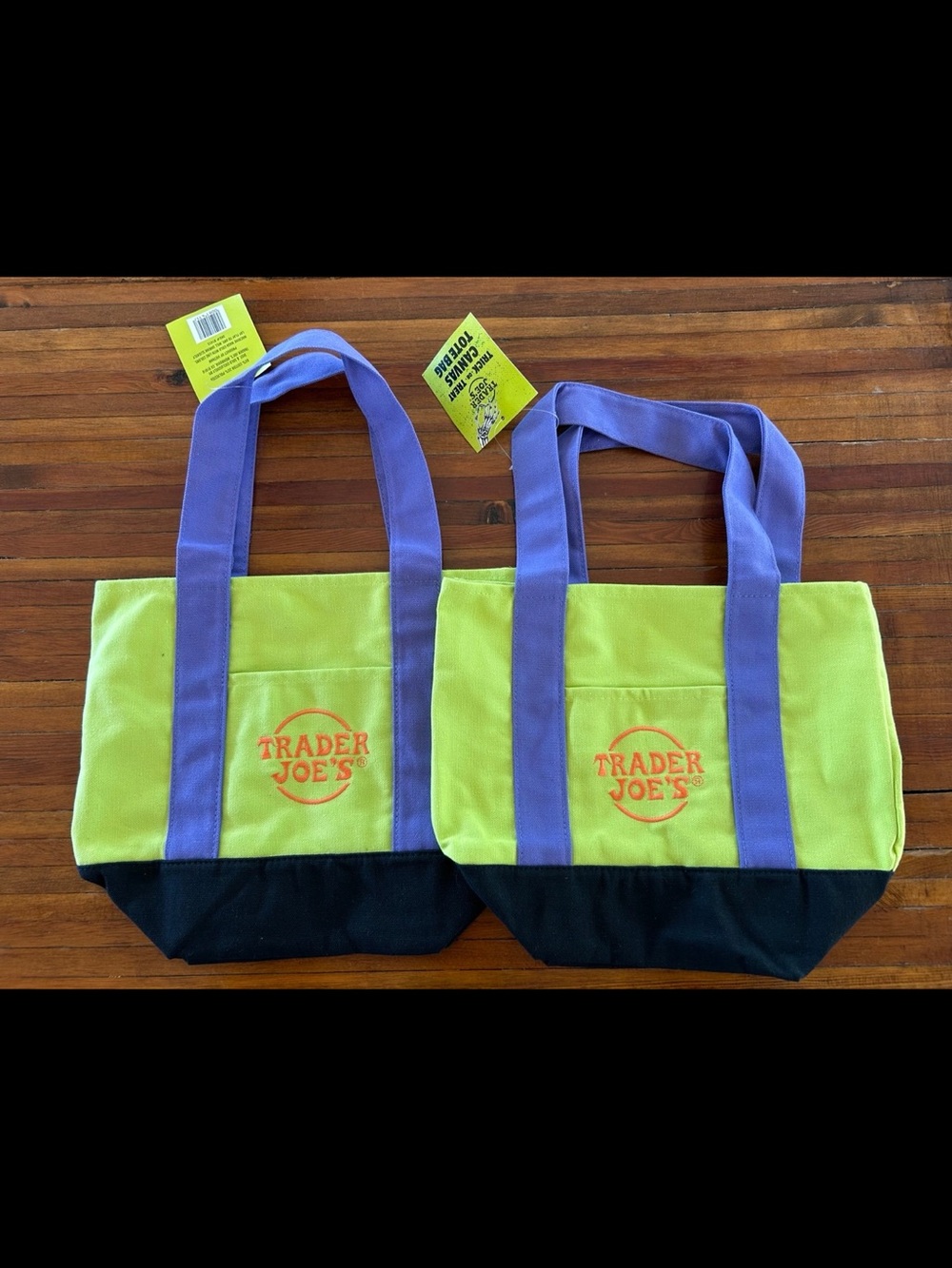 NWT Trader Joe’s Halloween Mini Canvas Tote - Limited Edition 2026 Set of 2